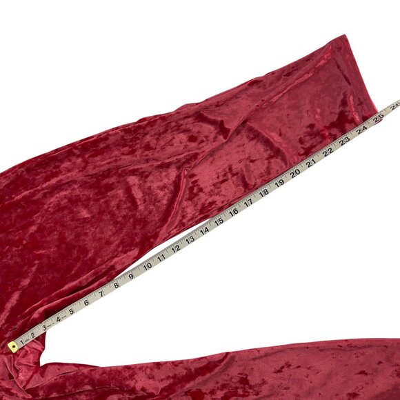 Fabletics Crushed Velour Crossover Leggings plus 3X Red Stretchy High Waist - Picture 7 of 10